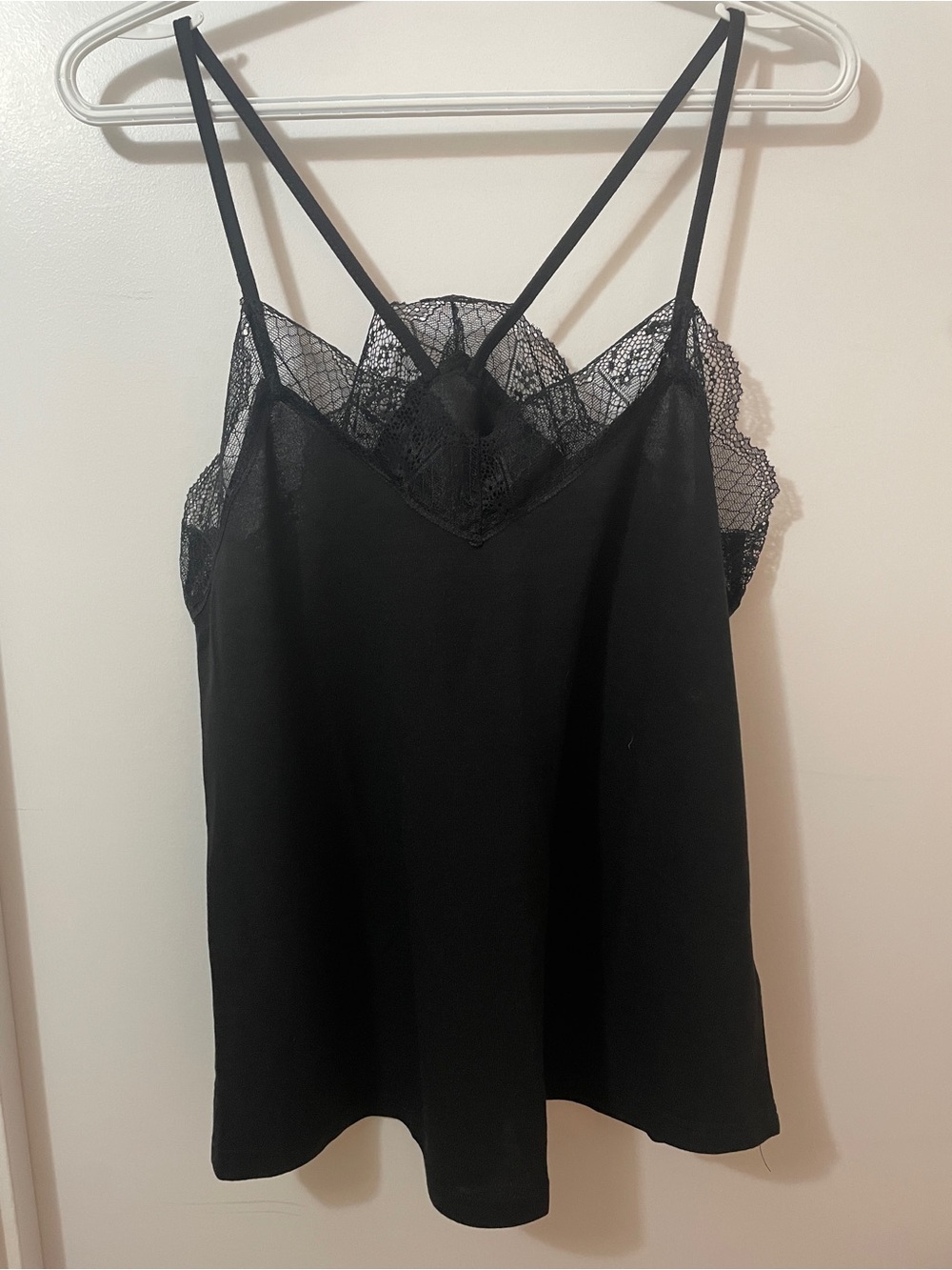 SHEIN Black Lace Trimmed Camisole/Tank